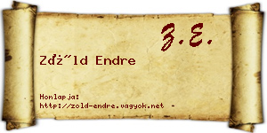 Zöld Endre névjegykártya